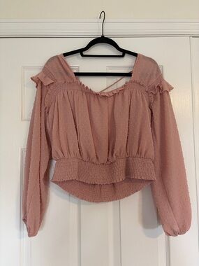 Pink Peasant Blouse